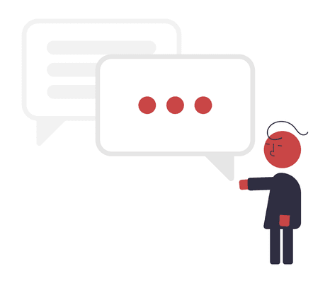 Illustration of a speaking person